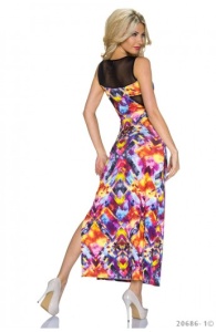 Rochie Lunga cu Print Abstract Galaxie - Img 3