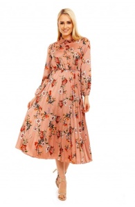 Rochie lunga tip camasa cu imprimeu floral - Img 10