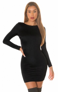 Rochie scurtă mulată cu spatele gol și mâneci lungi – Rochie elegantă sexy damă - Img 3