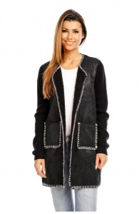 Cardigan Midi cu Buzunare Mari si Maneci Lungi - Img 1