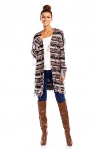 Cardigan Midi cu Maneci Lungi si Detalii Tip Ate - Img 2