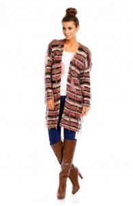 Cardigan Midi cu Maneci Lungi si Detalii Tip Ate - Img 6