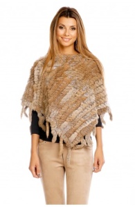 Cardigan tip poncho cu franjuri - Img 1