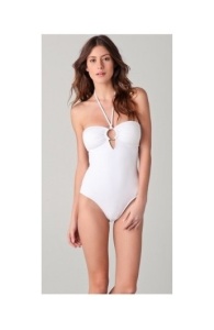 Costum de baie intreg alb