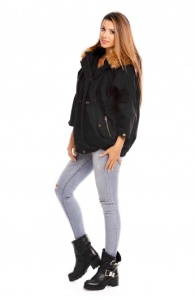 Geacă de damă cu blană artificială - stil casual-chic - Img 5
