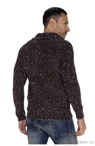 Pulover Elegant cu decolteu in V si Guler Gros pentru Barbati - Img 2