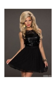 Rochie Babydoll Latex si Voal - Img 3