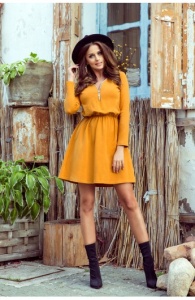 Rochie confortabila evazata cu fermoar - Img 3