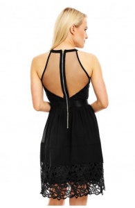 Rochie eveniment scurta cu aplicatii din dantela - Img 4