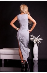 Rochie Lunga Asimetrica de Zi - Img 5