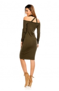 Rochie midi cu maneca lunga din tricot - Img 4