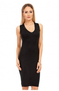 Rochie Midi Fara Maneci din Material Reiat - Img 2