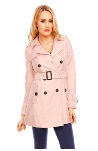 Trench Coat cu Nasturi si Curea - Img 2