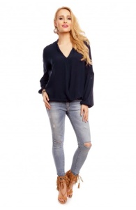 Bluza dama usoara tip ie bleumarin - Img 3