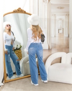 Cardigan damă scurt cu șnur decorativ și manșete cu pene – elegant & trendy - Img 5