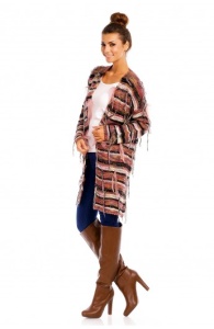 Cardigan Midi cu Maneci Lungi si Detalii Tip Ate - Img 7