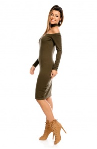 Rochie midi cu maneca lunga din tricot - Img 8