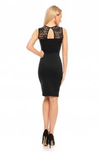 Rochie midi din dantela cu captuseala bej - Img 2