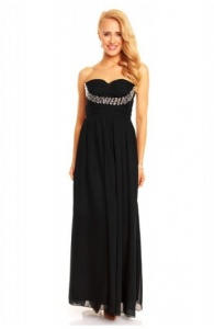 Rochie Neagra de Ocazie cu Aplicatii din Strasuri - Img 1