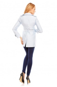 Trench Coat cu Nasturi si Curea - Img 3