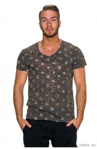 Tricou Imprimat cu Decolteu in V - Img 5