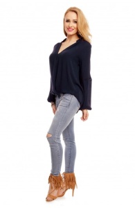 Bluza dama usoara tip ie bleumarin - Img 4