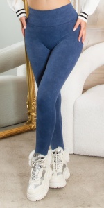 Colanți damă push-up bleumarin, talie înaltă, modelatori, efect anti-celulitic – fit & fashion - Img 3