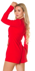 Costum damă tip sacou roșu cu paiete glam – elegant, cu pantaloni scurți, stil blazer - Img 11