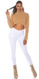 Pantaloni Damă Skinny Albi cu Talie Înaltă, Denim Elastic, Fit Mulat, Casual & Elegant - Img 4