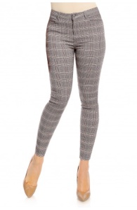 Pantaloni Slim Fit in Carouri pentru Femei