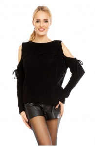 Pulover elegant cu umerii goi - Img 1