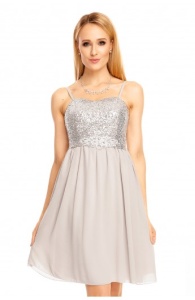 Rochie de seara cu corset argintiu - Img 1