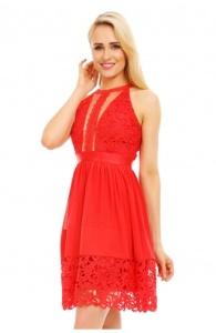 Rochie eveniment scurta cu aplicatii din dantela - Img 10