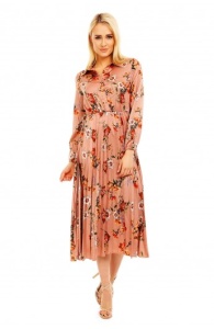 Rochie lunga tip camasa cu imprimeu floral - Img 9