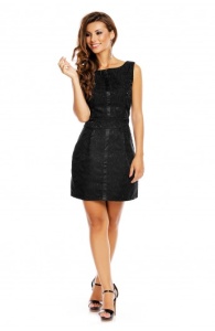 Rochie neagra scurta fara maneci - Img 3