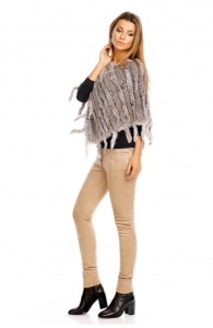 Cardigan tip poncho cu franjuri - Img 7