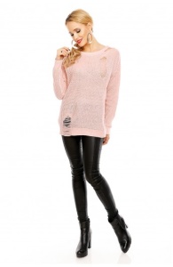 Pulover Calduros din Tricot cu Taieturi Decorative - Img 18