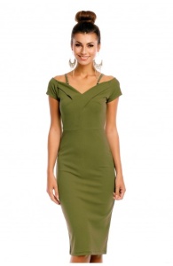 Rochie deasupra genunchilor mulata , kaki - Img 1