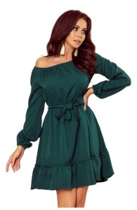 Rochie feminină și elegantă, cu decolteu Bardot - Img 9