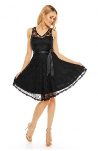 Rochie midi din dantela fara maneci - Img 3