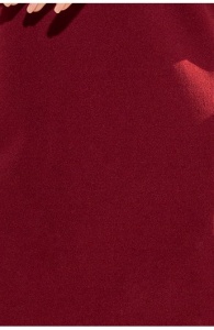 Rochie Mini Bordo in Forma de A cu Maneci Evazate - Img 6
