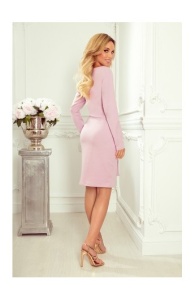 Rochie roz cu cordon in talie 2 xl - Img 2
