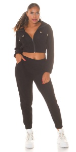 Set trening damă din 2 piese – hanorac scurt cu fermoar + pantaloni, casual sport - Img 12