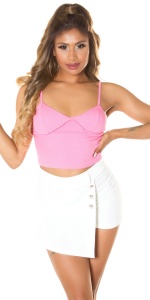 Top damă crop cu bretele subțiri mulat bust modelat casual sexy - Img 10