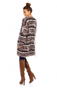 Cardigan Midi cu Maneci Lungi si Detalii Tip Ate - Img 4