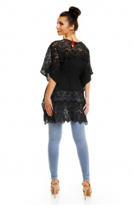 Cardigan negru subtire din dantela - Img 2
