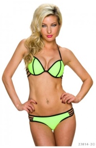 Costum de Baie Push-Up cu Bretele Decorative