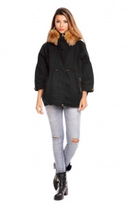 Geacă de damă cu blană artificială - stil casual-chic - Img 9