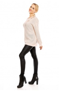 Pulover Calduros din Tricot cu Taieturi Decorative - Img 4