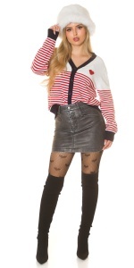 Pulover dama casual in dungi cu inimioară - Img 12